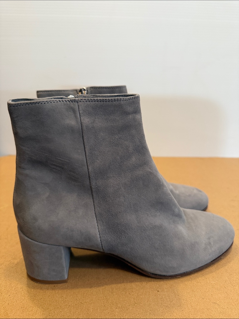 Margaux Suede Ankle Boots in Slate Gray